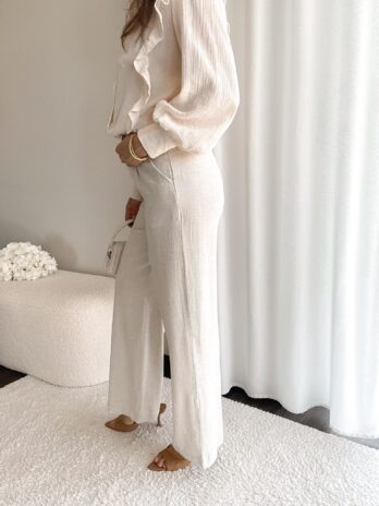 Lniane spodnie Summer 2 beż ostatni rozmiar XL/40