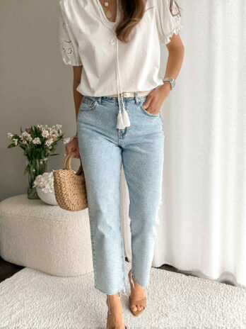 Bawełniane jeansy Aida