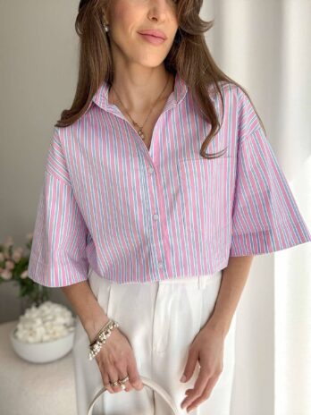 Koszula Bloom róż + błękitny