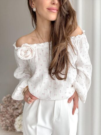 Bawełnianka bluzka Hiszpanka