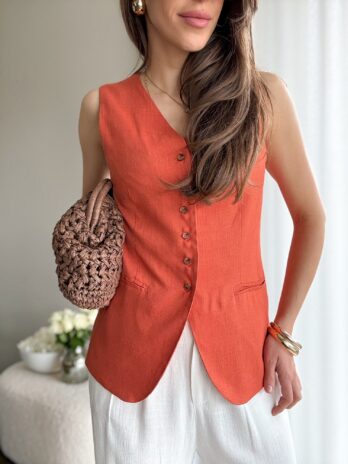 Kamizelka Maison pomarańczowa