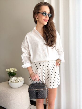 Lniane szorty Dots