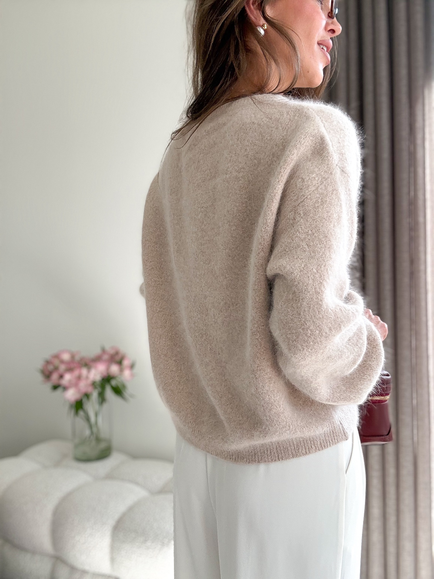 Sweter baby alpaca - ecru - obrazek 3