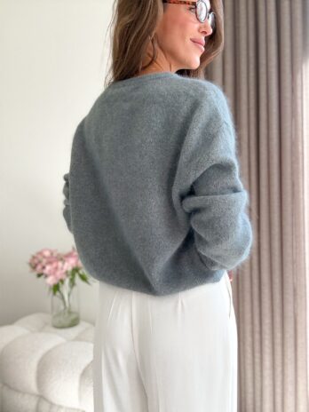 Sweter baby alpaca – szary