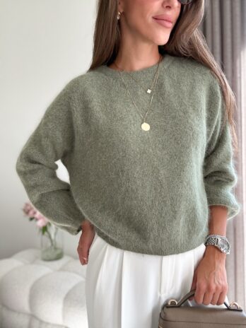 Sweter baby alpaca – zieleń