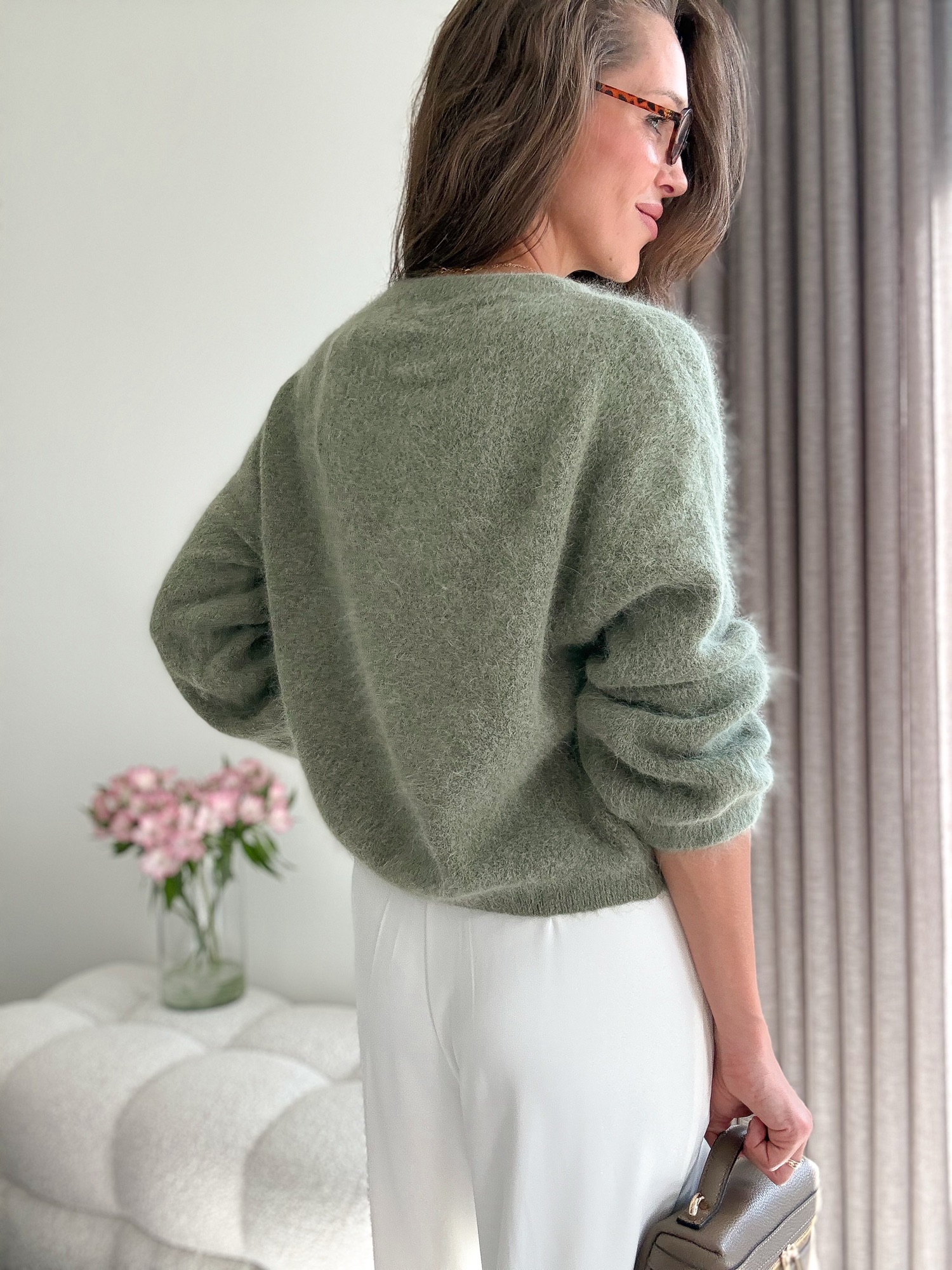 Sweter baby alpaca - zieleń - obrazek 4