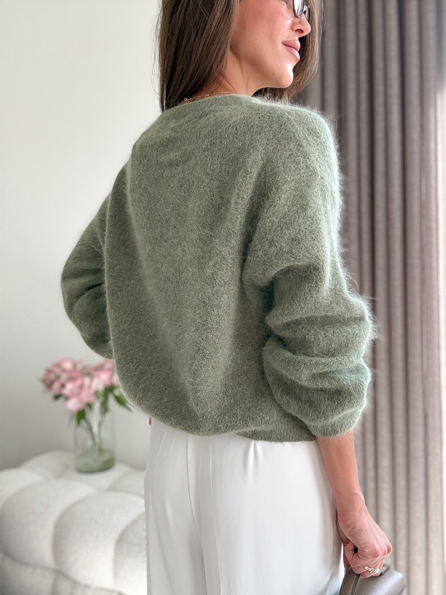 Sweter baby alpaca - zieleń - obrazek 2