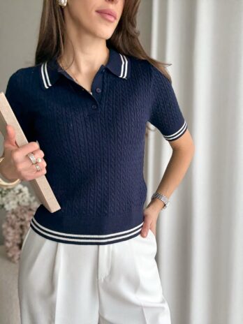 Bluzka Polo Davis granatowa