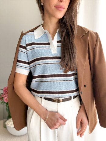 Bluzka Polo Olivia błękit