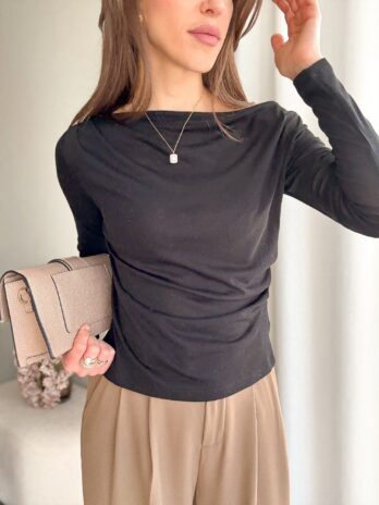 Jedwabna bluzka Silk | czarna