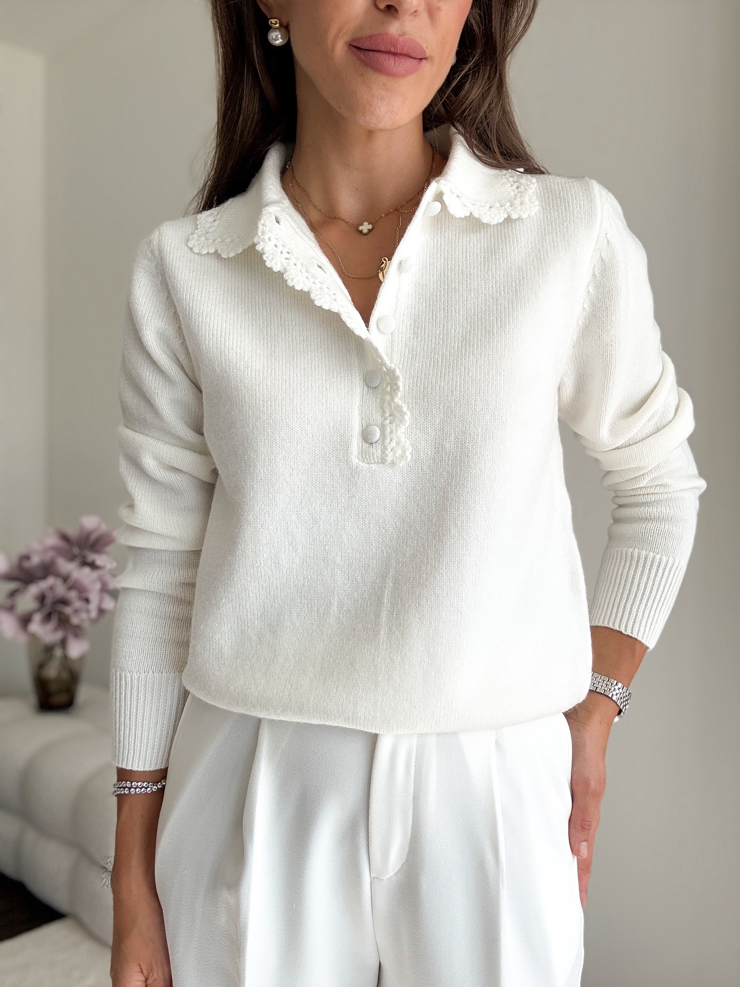 Sweter Paloma biel - obrazek 2