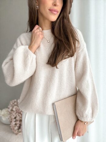 Sweter Boby angora | śmietanka