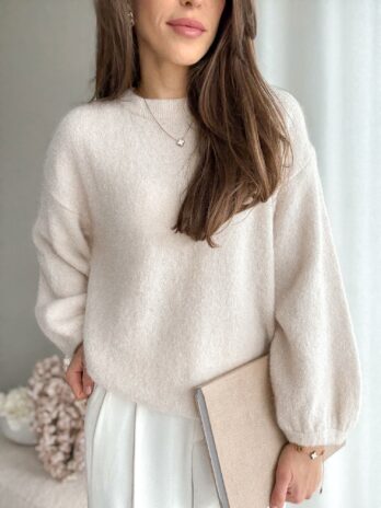 Sweter Boby angora | śmietanka