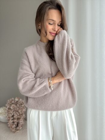Sweter Boby angora | taupe