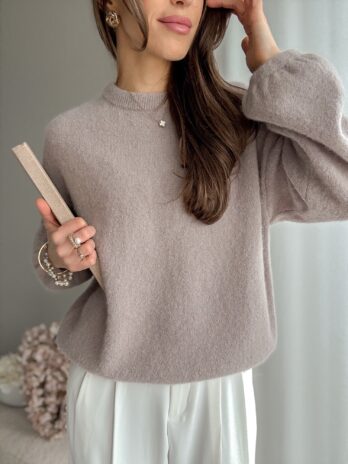 Sweter Boby angora | taupe