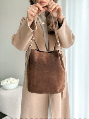 Torebka Kuferek brąz – skóra naturalna