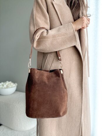 Torebka Kuferek brąz – skóra naturalna