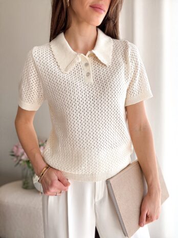 Bluzka Beno ecru -100% bawełna