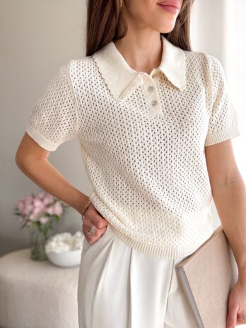 Bluzka Beno ecru -100% bawełna