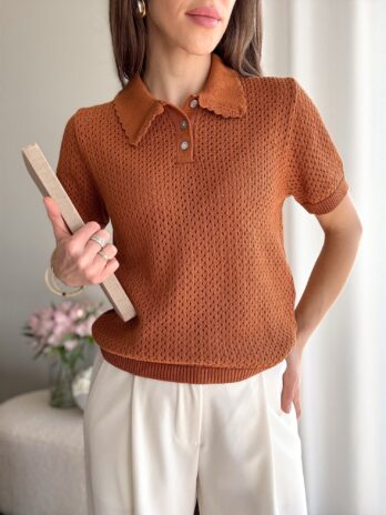 Bluzka Beno kasztan – 100% bawełna