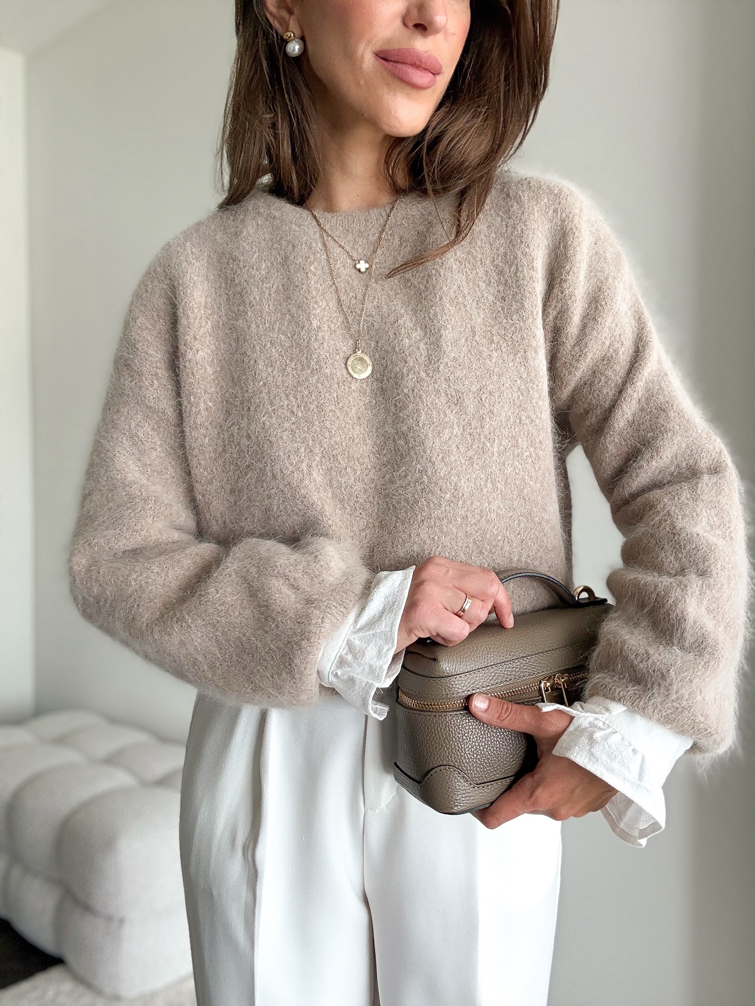 Sweter baby alpaca - beż - obrazek 4