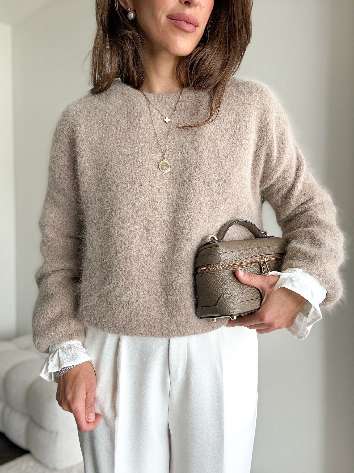 Sweter baby alpaca - beż - obrazek 3