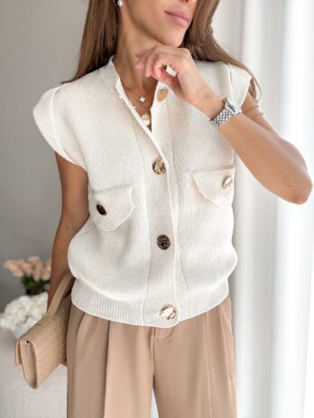 Kamizelka Purple – ecru