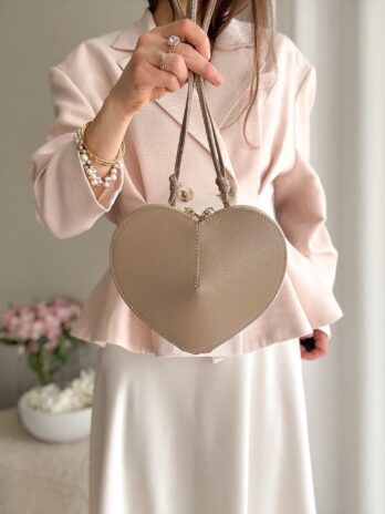 Torebka serduszko beż