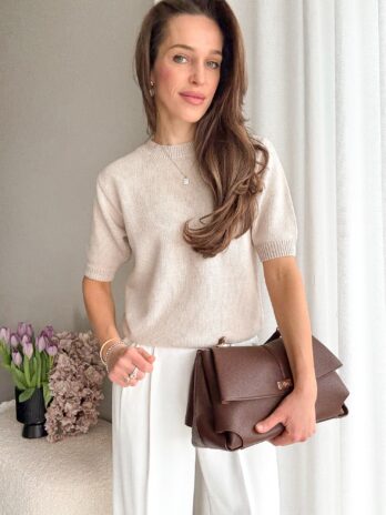 Sweter Premium wełna merino + kaszmir | beż