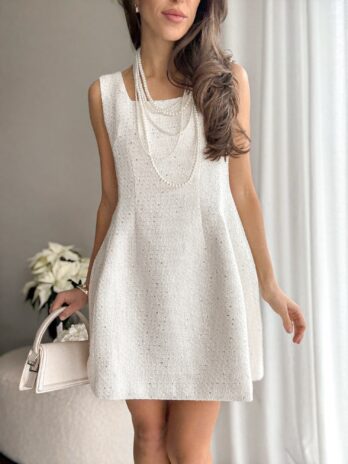 Koktajlowa sukienka Chloe biała