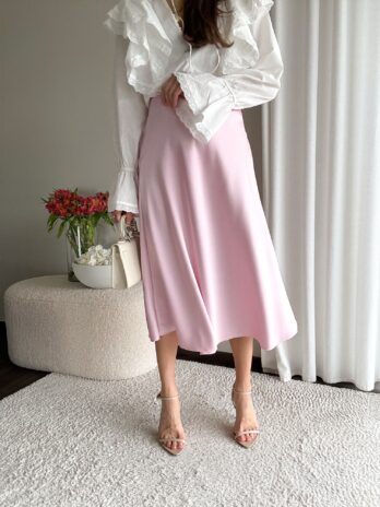 Satynowa spódnica Viki – róż