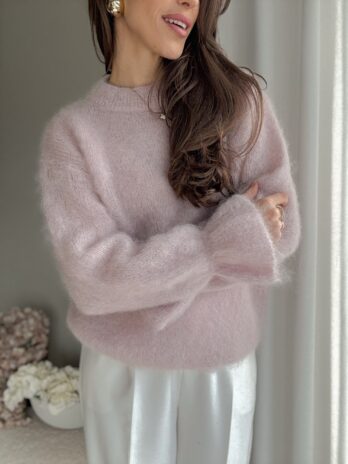 Sweter Flare pudrowy róż