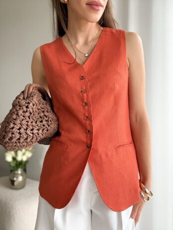 Kamizelka Maison pomarańczowa