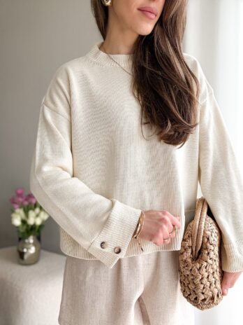 Sweter Sally 100% bawełna ecru