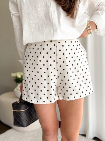 Lniane szorty Dots