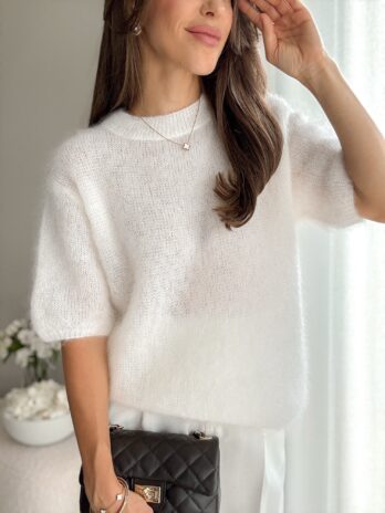 Sweter Puszek 81% kid moher śmietanka