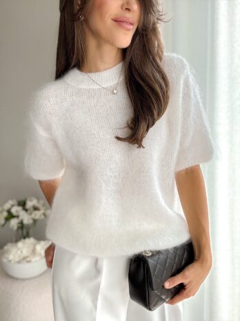 Sweter Puszek 81% kid moher śmietanka