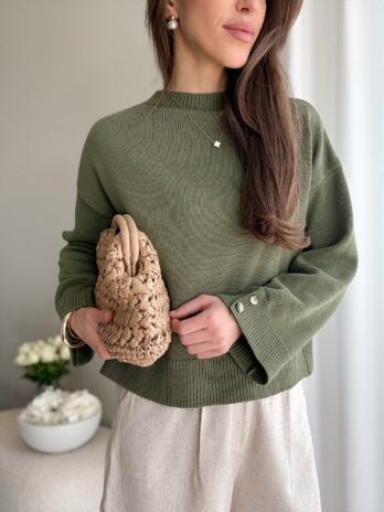 Sweter Sally 100% bawełna zielony