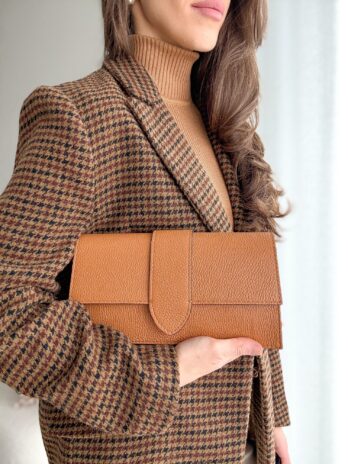 Torebka Hebe camel 100% skóra naturalna