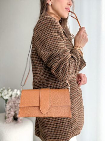 Torebka Hebe camel 100% skóra naturalna