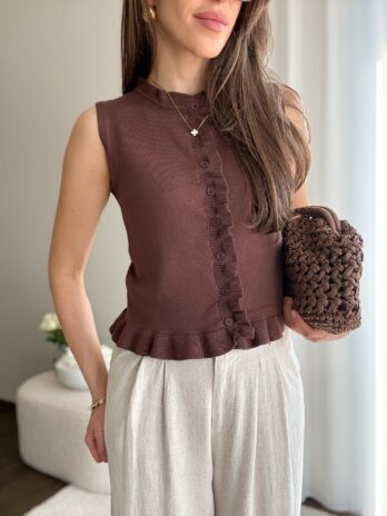 Bluzka Vest brąz