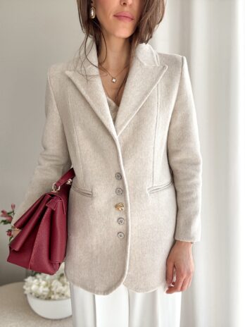 Wełniana marynarka Wool beż