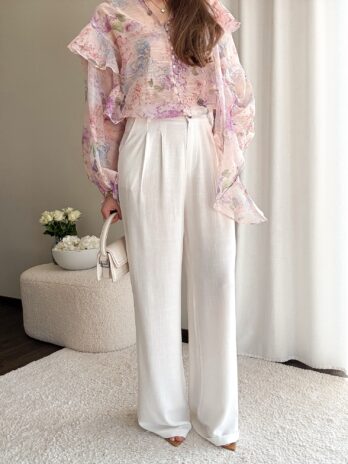 Lniane spodnie Holiday biel