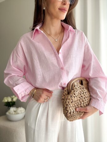 Lniana koszula Ibiza róż