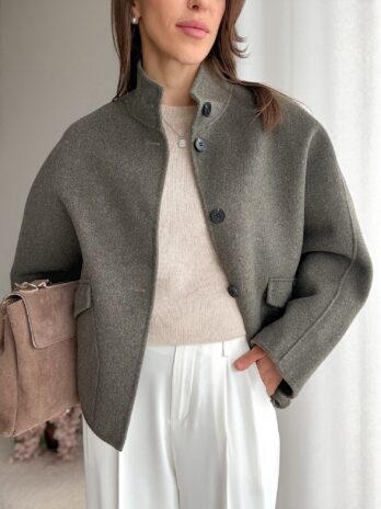 Kurtka z wełną Sara khaki