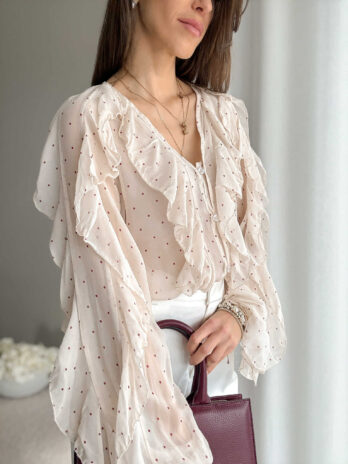 Wiskozowa koszula w kropeczki Butterfly