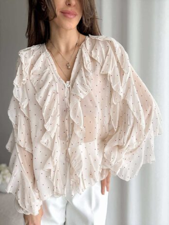 Wiskozowa koszula w kropeczki Butterfly