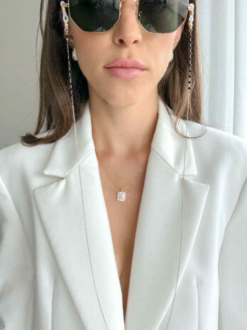 Łańcuszek do okularów z kryształkami