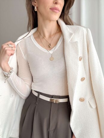 Longsleeve z kaszmirem Lylia biel