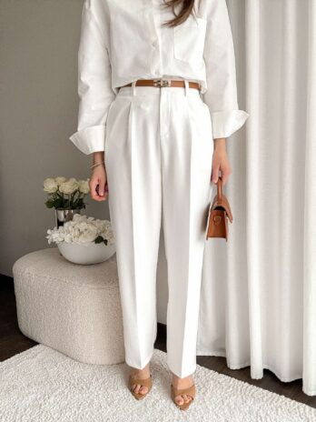 Spodnie Pegy – biel